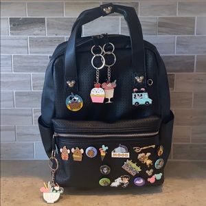Disney Flair Icon Pin Backpack - Black